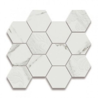 Мозаика JW02 OW71 Jewels Calacatta Reale Esagonale 30х30