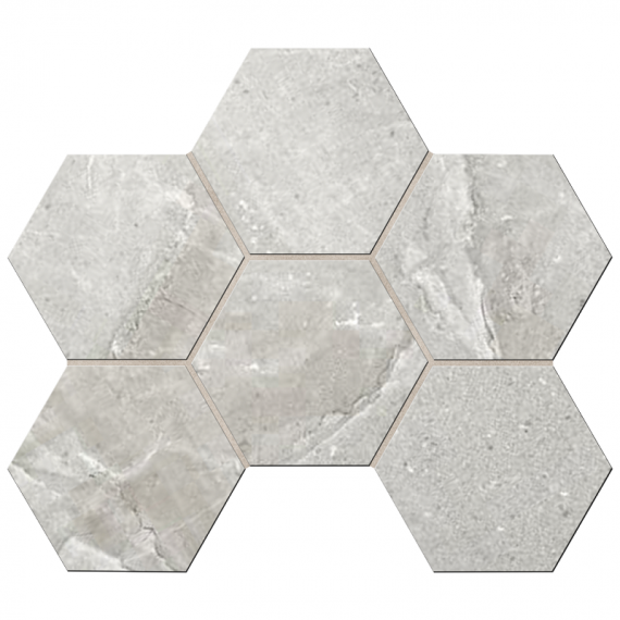Керамогранит Мозаика KA01 Kailas Grey Hexagon 25x28.5