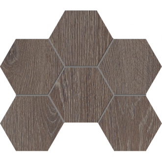 Мозаика KW03 Kraft Wood Wenge Hexagon структурированный 25x28,5