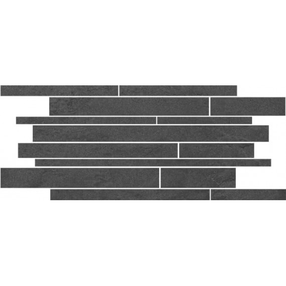 Керамогранит Мозаика L810 Muretto Fuligo Lapp. Rett 24,5x49