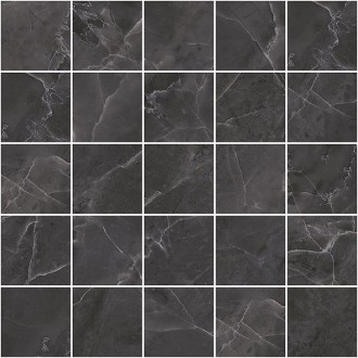 MM34038 Декор Olimpus мозаичный чёрный 25х25