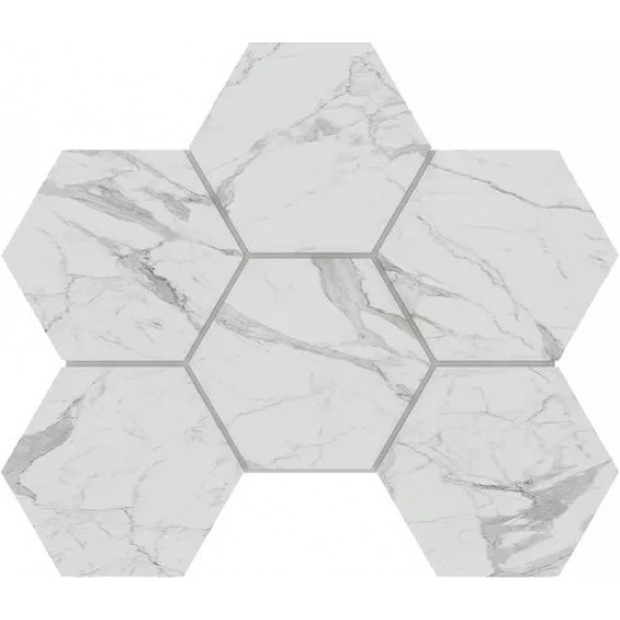 Керамогранит Мозаика MN01 Montis Hexagon полированная 25x28.5
