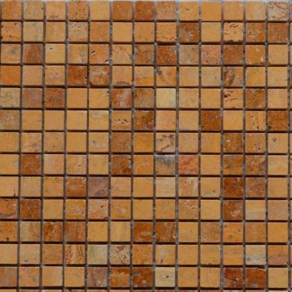 Мозаика Мозаика Marble Mosaic Travertino Giallo 15*15 305*305