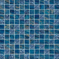 Мозаика Mosaico Lux Mix Quadretti Blu 30x30