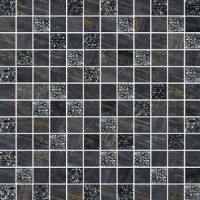 Мозаика Mosaico Lux Mix Quadretti Nero 30x30