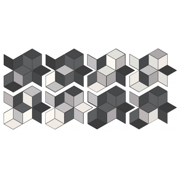 Мозаика TEX RUNNER 7 35,5х40,80 8 модулей