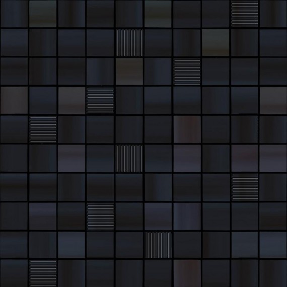 Керамическая плитка Мозаика Waves Negro Mosaico 31.6x31.6