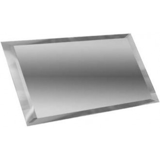 ПЗС1-01 Прямоугольная зеркальная серебряная с фацетом 10мм 24х12