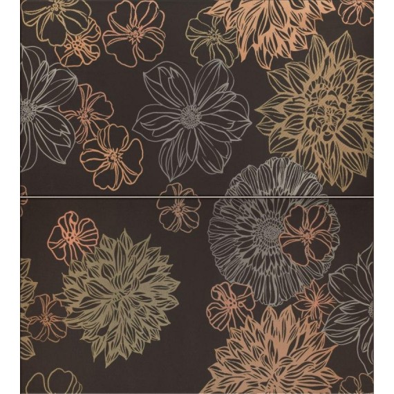 Керамическая плитка Панно 2el. Elegant Flower-1 66.8x60