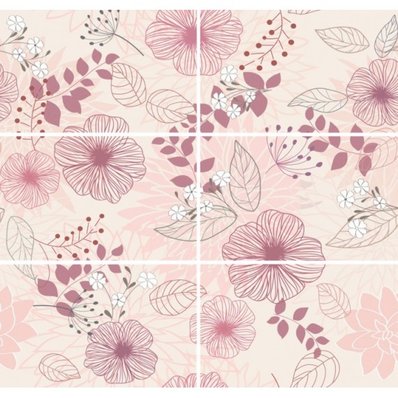 Керамическая плитка Панно LN-P-ANM Line Anemone 75х80