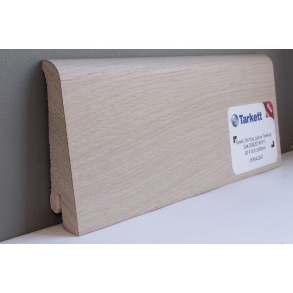 Ламинат Плинтус Шпонированный Дуб робуст белый 20х80