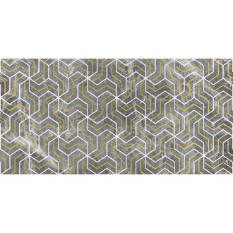 Плитка Декор Crystal Fractal серый 30х60