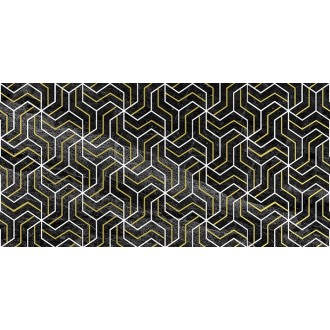 Плитка Декор Crystal Fractal чёрный 30х60