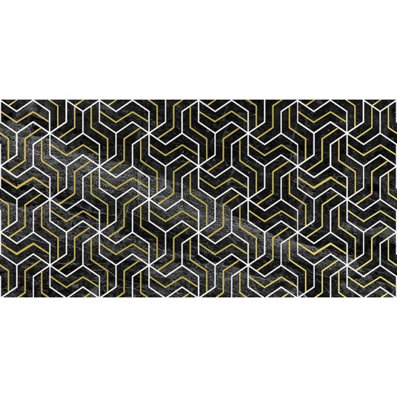 Плитка Декор Crystal Fractal чёрный 30х60