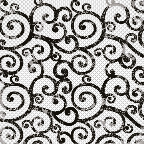 Керамогранит Плитка Декор Maiolica Black 20х20 mix