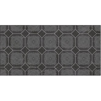 Декор Olimpus Grand чёрный 25х50