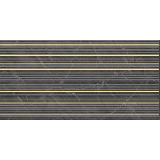 Декор Olimpus Race чёрный 25х50