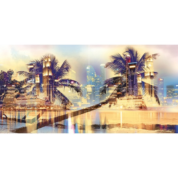 Керамическая плитка Панно Miami P4D289 80х40 (из 4 плиток)