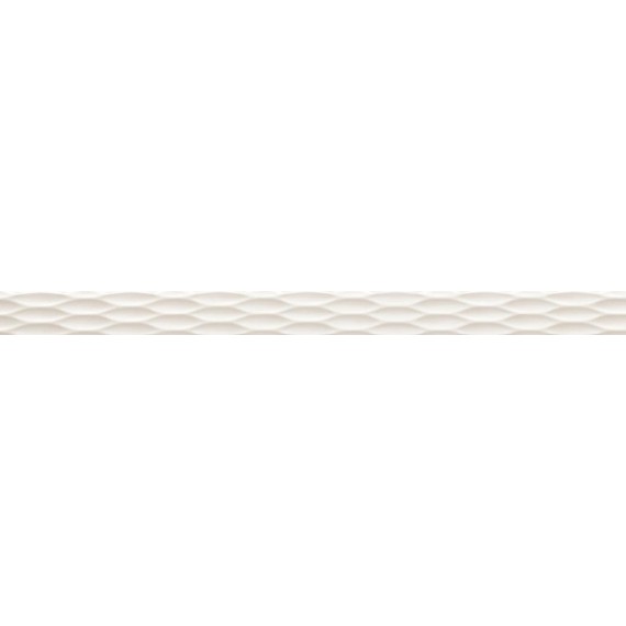 Керамическая плитка Плитка 1328GR07 Бордюр Flowmotion белый 5*70