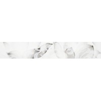 Плитка 1504-0145 Каррарский мрамор бордюр цветы 7.5x45