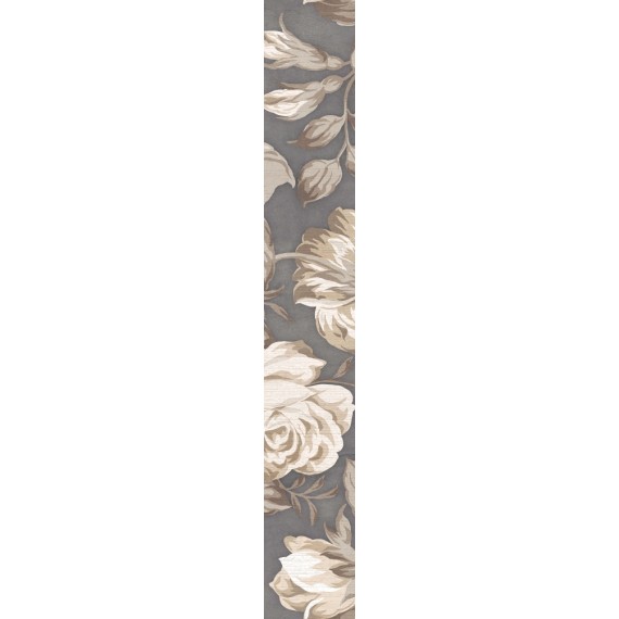 Керамогранит 1506-0100 Fiori Grigio Бордюр 2 9х60