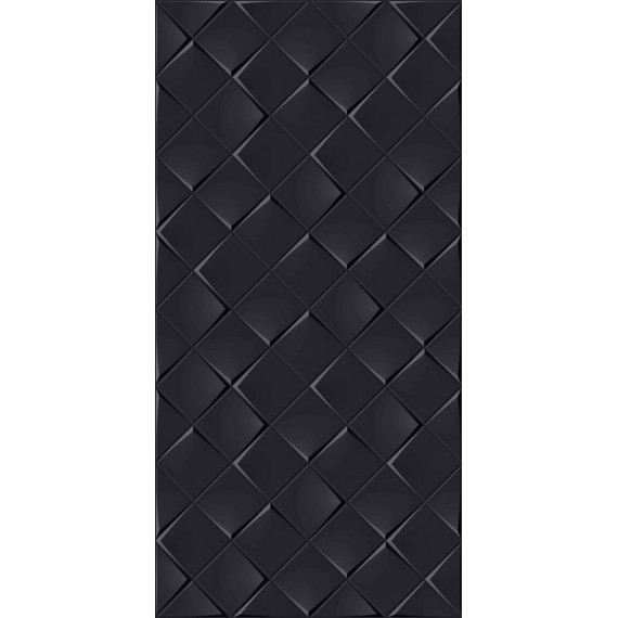 Керамогранит Плитка 1588BL91 Декор Monochrome Magic черный глянцевый 30*60