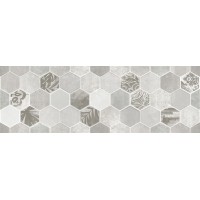 1664-0197 Декор Гексацемент светло-серый 20х60