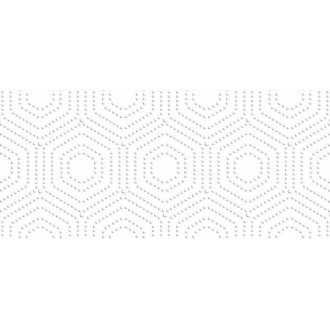 Плитка 330001 АККОРД Декор белый 20x45