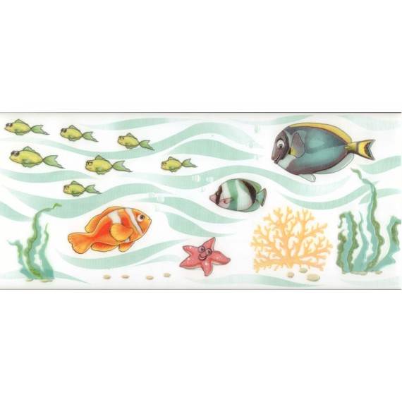 Плитка 330004 АККОРД Декор Рыбки 20*45