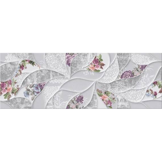 Керамическая плитка 506961101 Malwiya Grey Floris 24,2х70