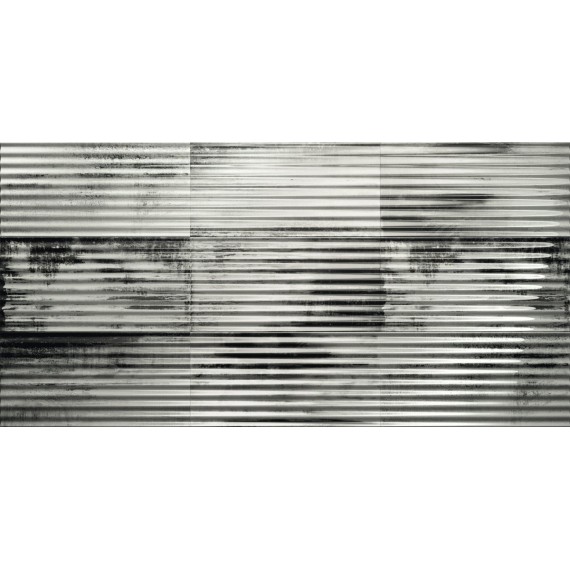 Керамогранит Плитка 512056 RIBBED OXIDE Metal White 10x20