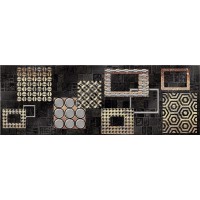 Плитка 586492001 Декор Commesso Nero Geometria 25,1х70,9