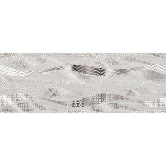 Керамическая плитка 587672001 Trevi Decor Grey Onda 25.1x70.9