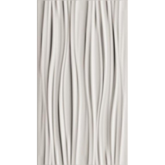 Плитка 600010001987 3D WHITE WALL Curvy White 30,5x56