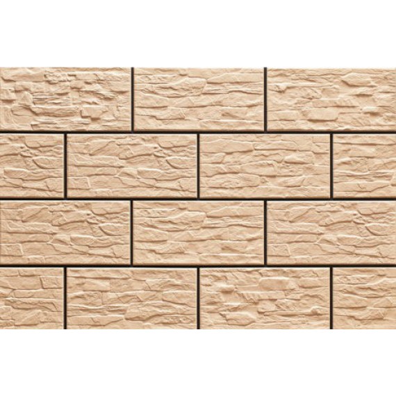 Керамогранит Плитка 7313 Фасадный камень Krem/Cream 30,0х14,8х0,9