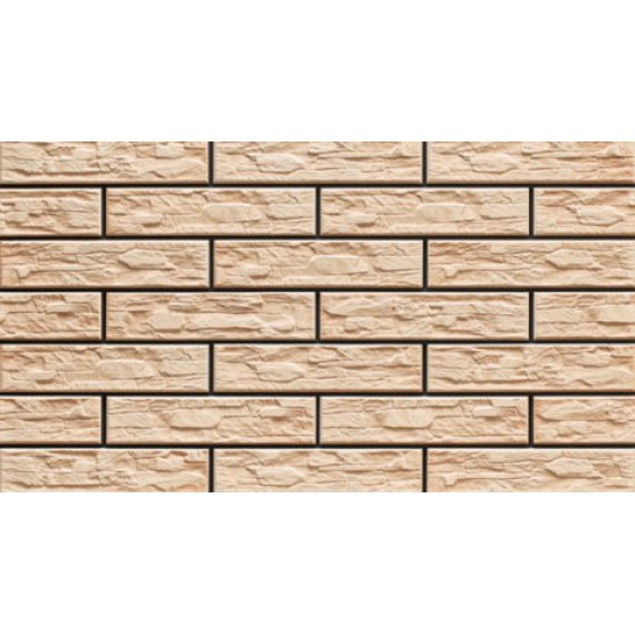 Керамогранит Плитка 7801 Фасадный камень Krem/Cream 30,0х7,4х0,9