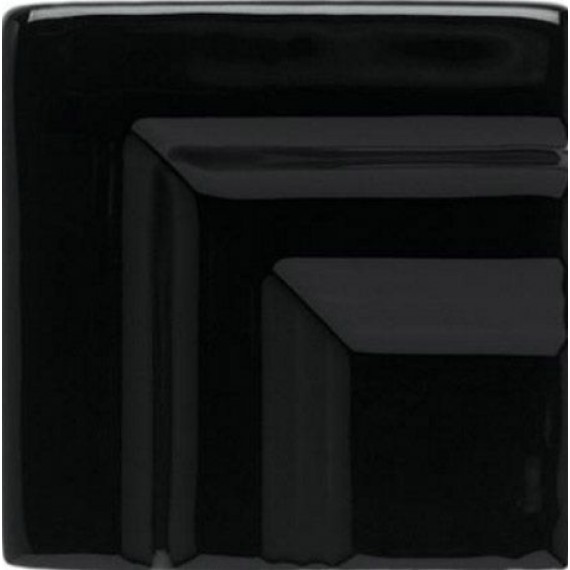 Керамическая плитка ADNE5487 Angulo Marco Cornisa Clasica Negro 3,5х3,5