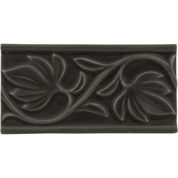 Керамическая плитка ADNT5029 RELIEVE MANUAL HOJAS CHARCOAL 7.5x15