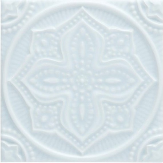 Керамическая плитка ADST4096 RELIEVE MANDALA PLANET ICE BLUE 14,8x14,8