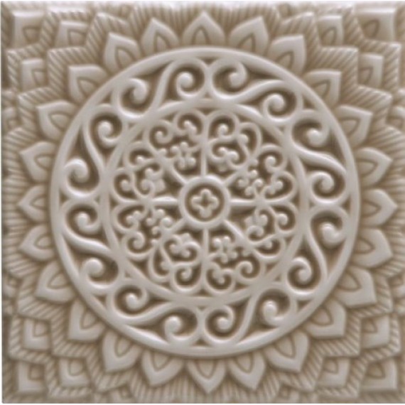 Керамическая плитка ADST4100 RELIEVE MANDALA UNIVERSE SILVER SANDS 14,8x14