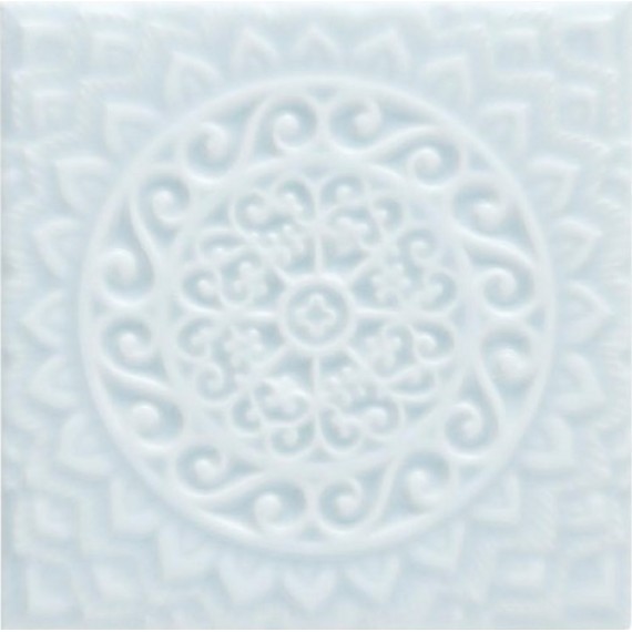 Керамическая плитка ADST4102 RELIEVE MANDALA UNIVERSE ICE BLUE 14,8x14,8