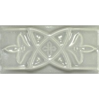 Antique Crackle Cenefa Relieve Greengreycrack 7,5*15