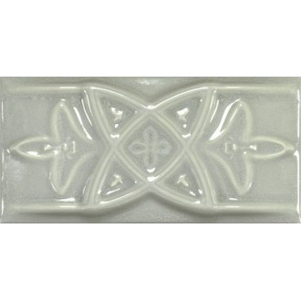 Antique Crackle Cenefa Relieve Greengreycrack 7,5*15