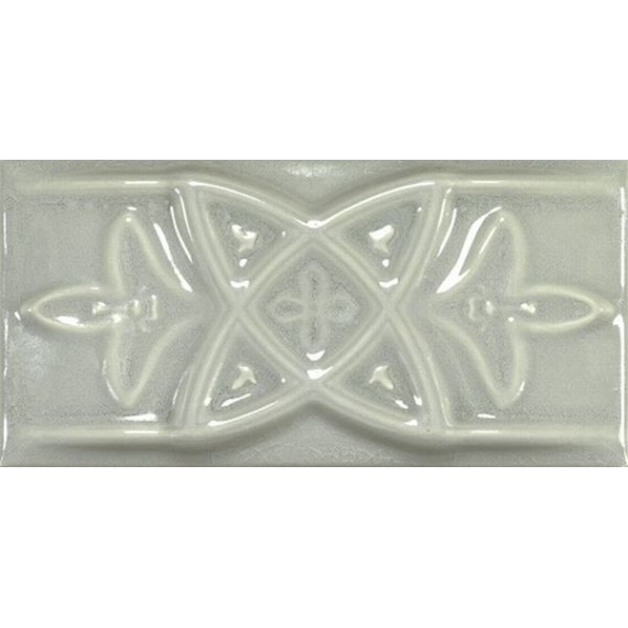 Керамическая плитка Antique Crackle Cenefa Relieve Greengreycrack 7,5*15
