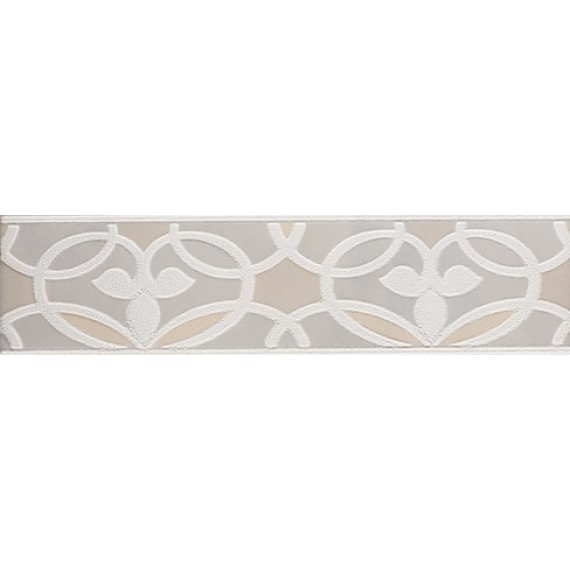Керамогранит Плитка Camelia 511 BORDER PEARL WHITE GLOSSY 7,5x30