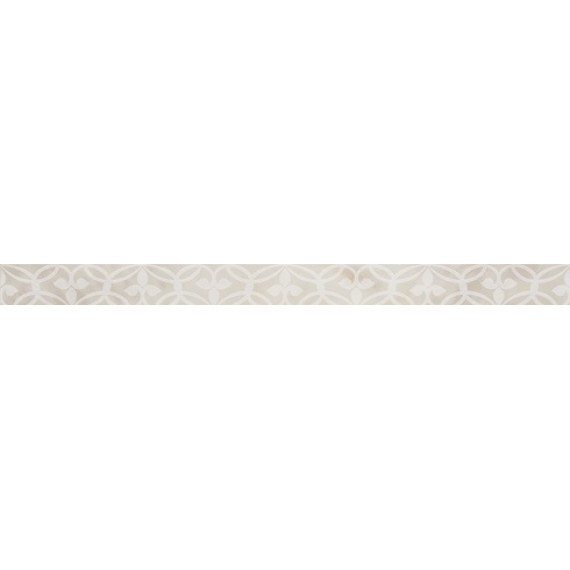 Керамогранит Плитка Camelia 511 BORDER PEARL WHITE GLOSSY 7,5x90