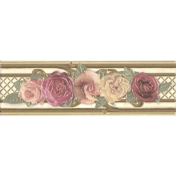 Керамогранит Плитка Cenefa Yellowrose Crema Marfil 13x41