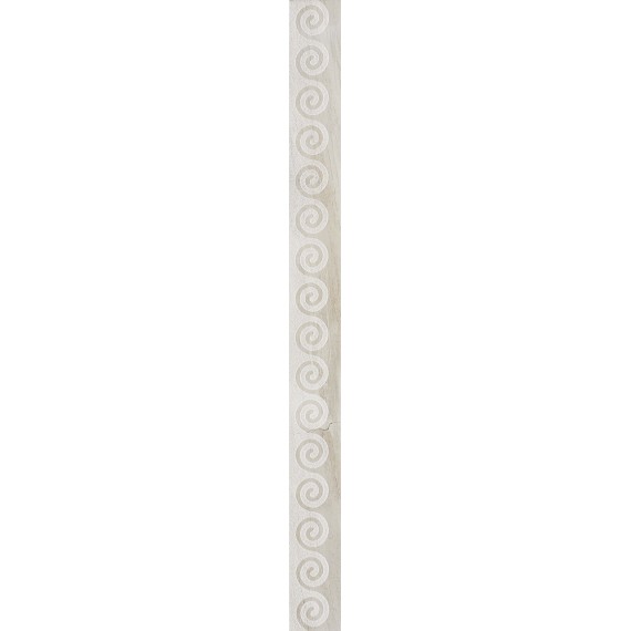 Керамогранит Плитка Hill Border White&Beige Glossy 7.5x90