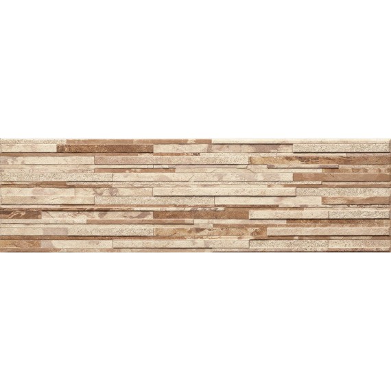 Керамогранит Плитка Kamien Zebrina Beige структурная 600x175x9