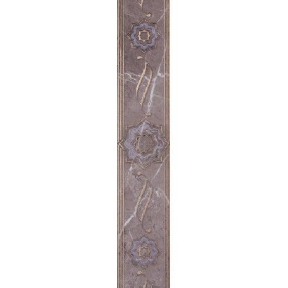 Керамогранит Плитка Luxor Wall BORDER BROWN GLOSSY 100x800